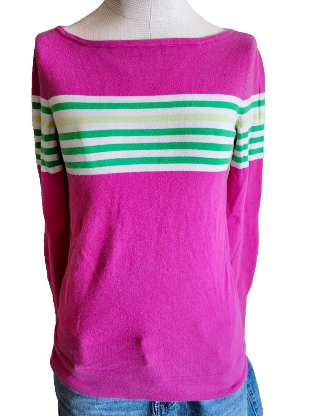 Lily pulitzer pink striped sweater size medium